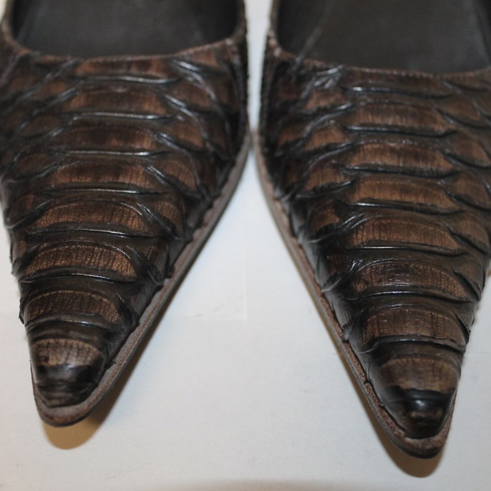 Alberto Gozzi Genuine Python Heels Shoes - Picture 7 of 15